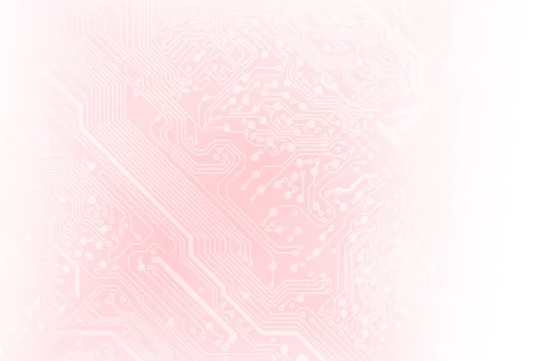 Tech science background. Integrated communication processor. Information engineering component. Motherboard silhouette in light pink colors, faded into white. Suitable for your it techno presentation. — Stock Photo, Image