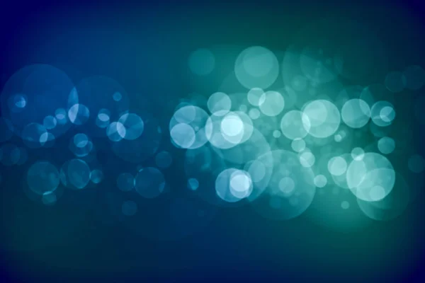 Абстрактная светлая круглая боке-иллюстрация в синих цветах — стоковое фото