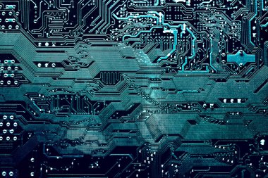 Devre kartı. Elektronik bilgisayar donanım teknolojisi. 