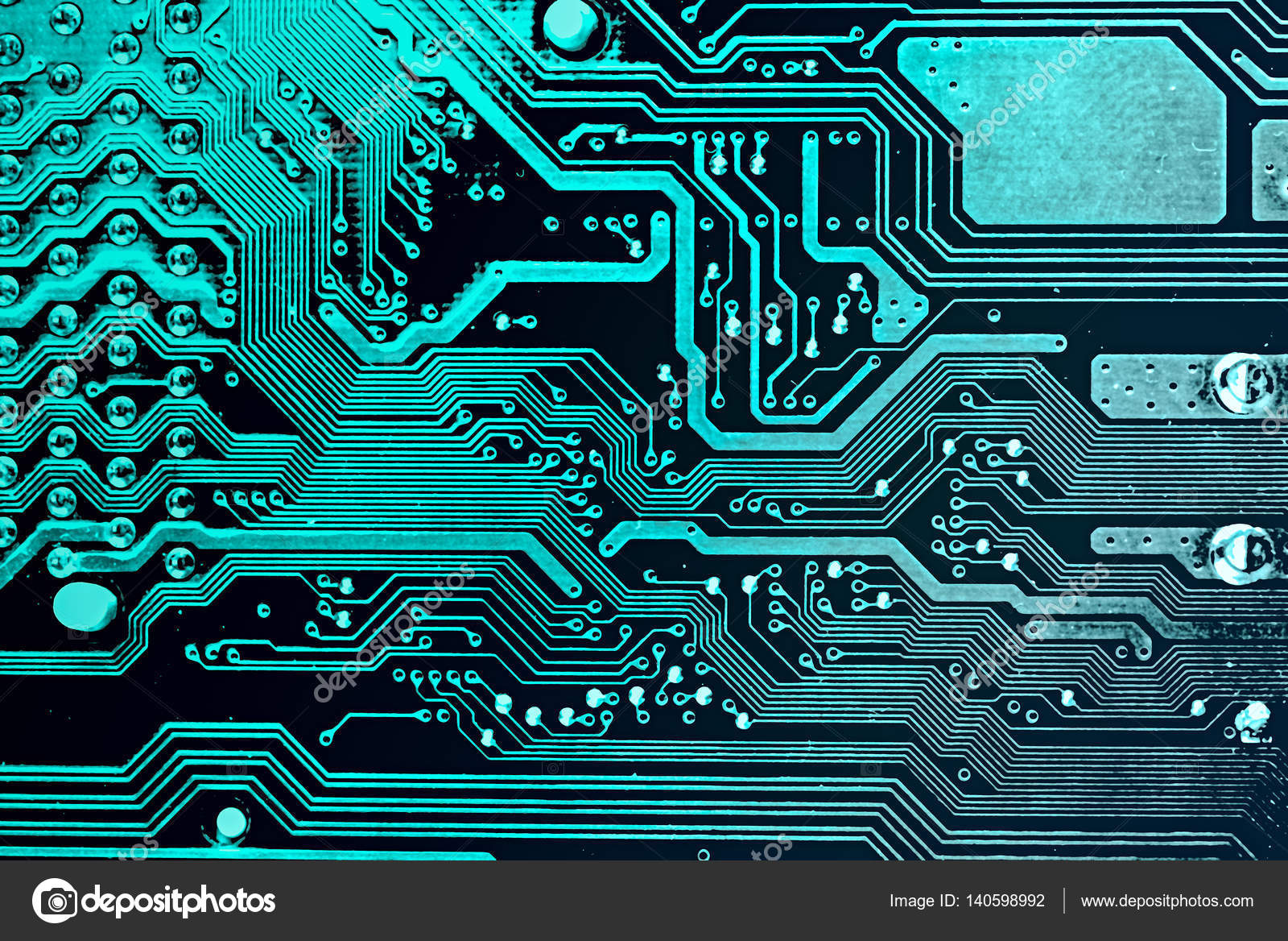 Leiterplatte. Elektronische Computer-Hardware-Technologie. Motherboard ...