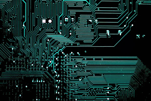 Placa de circuito. Tecnología electrónica de hardware informático . — Foto de Stock
