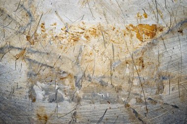 Çerçeve çizilmiş paslı eski metal doku üzerinde yazıtlar için. Grunge demir endüstriyel metal arka plan.