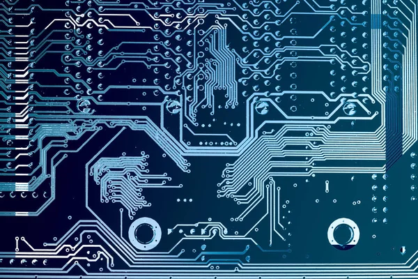 Circuit board. Elektronische computer hardware technologie. Digitale moederbord chip. Technische wetenschap achtergrond. Geïntegreerde communicatie processor. Informatietechniek. — Stockfoto