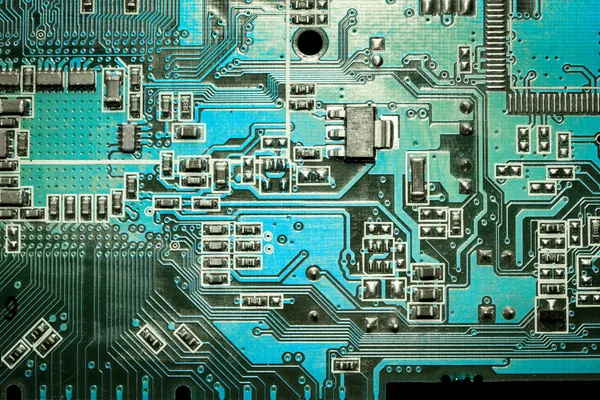 Motherboard digital chip. Circuit board. Electronic computer hardware technology. — Stock Photo, Image