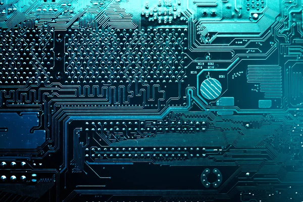 Circuit board. Elektronische computer hardware technologie. Digitale moederbord chip. Technische wetenschap achtergrond. Geïntegreerde communicatie processor. Informatietechniek. — Stockfoto