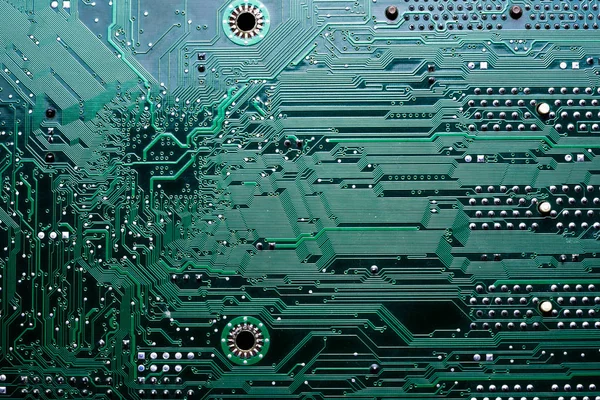 Circuit board. Electronic computer hardware technology. Motherboard digital chip. Tech science background. Integrated communication processor. Information engineering component. — Stock Photo, Image