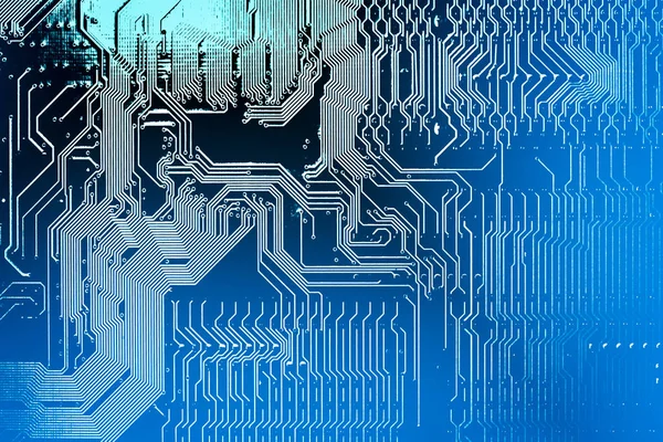 Leiterplatte. Elektronische Computer-Hardware-Technologie. Motherboard-Digitalchip. Technischer Hintergrund. Integrierter Kommunikationsprozessor. Komponente Informationstechnologie. — Stockfoto