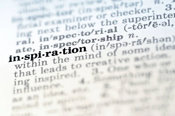 Definition von Wortinspiration im Wörterbuch — Stockfoto