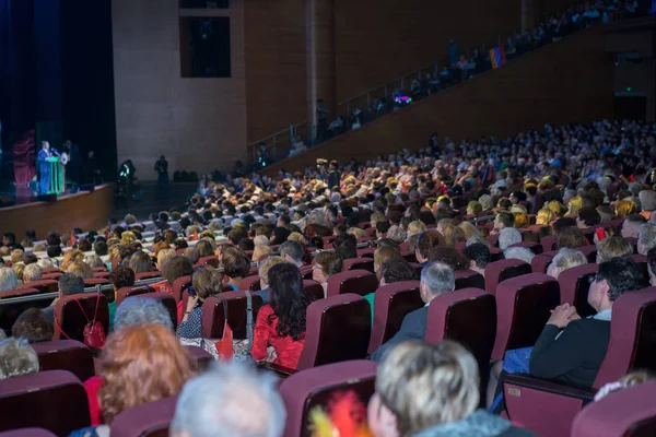 Rear view of the audience in a conference hall — Stock Photo, Image