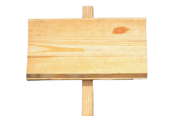 Panneau en bois isolé sur blanc. Vieilles planches en bois signe. — Photo