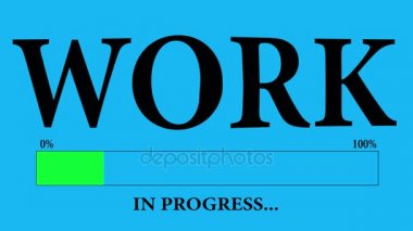 İlerleme çubuğu yükleme metin ile: yapım aşamasında.