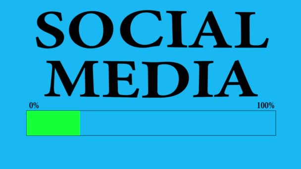Πρόοδος γραμμή φόρτωσης με το κείμενο: στόχευση κοινωνικών μέσων μαζικής ενημέρωσης. — Αρχείο Βίντεο