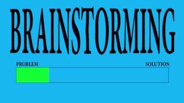 İlerleme çubuğu yükleme metin ile: beyin fırtınası.