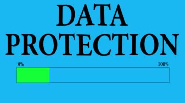 İlerleme çubuğu yükleme metin ile: veri koruma yükleme