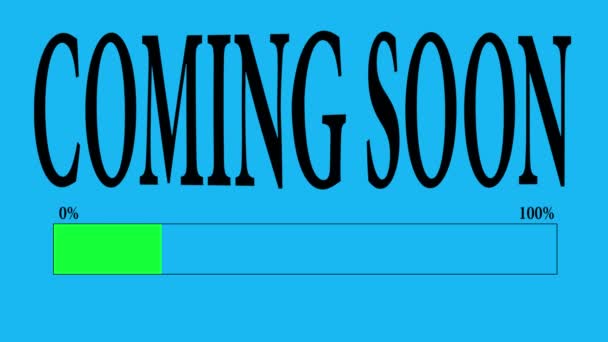 Barra de progresso Carregando com o texto: em breve . — Vídeo de Stock