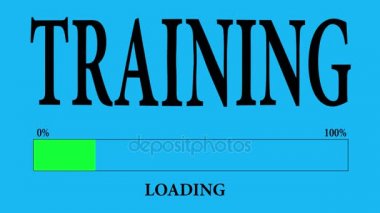İlerleme çubuğu yükleme metin ile: eğitim yükleme.