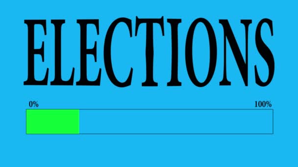 Barra de progreso Cargando con el texto: cargar elecciones . — Vídeos de Stock