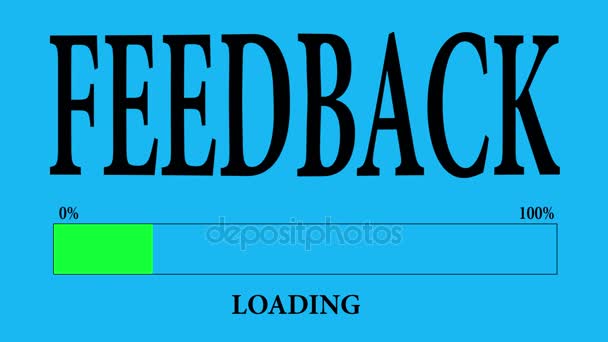 Progress Bar laden met de tekst: feedback laden. — Stockvideo