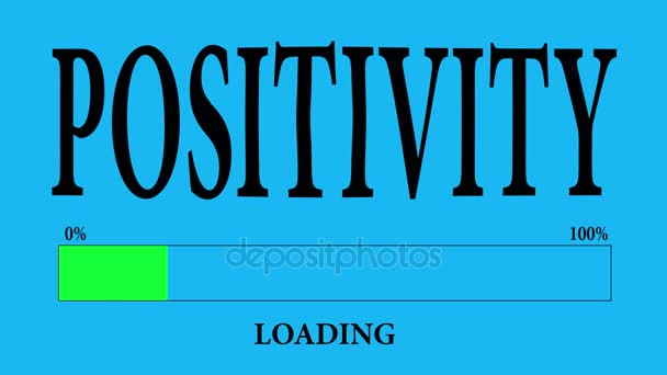 Barra de progresso Carregando com o texto: carregamento de positividade . — Vídeo de Stock
