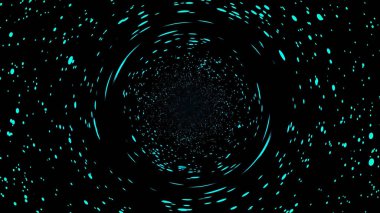 Soyut Çemberin merkezi ve resmin kenarlarını parçacıklar--dan o hareketi ile ekranın ortasında.