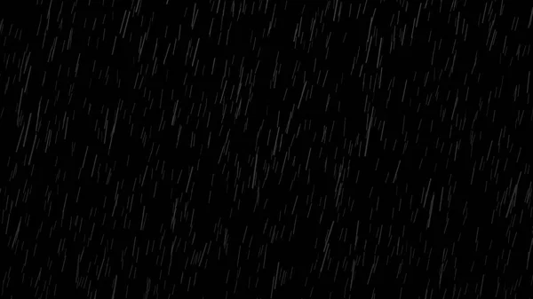 Caída de gotas de lluvia sobre fondo negro, luminancia en blanco y negro mate — Foto de Stock