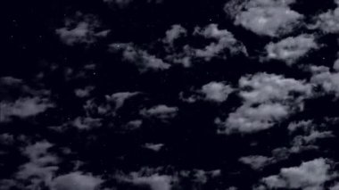 bulutlar gece yıldızlı gökyüzü ve parlayan yıldız, zaman atlamalı arka planı float. Dijital kompozisyon, yerleşimi, film, mükemmel için hazır mısın projeksiyon eşleme.