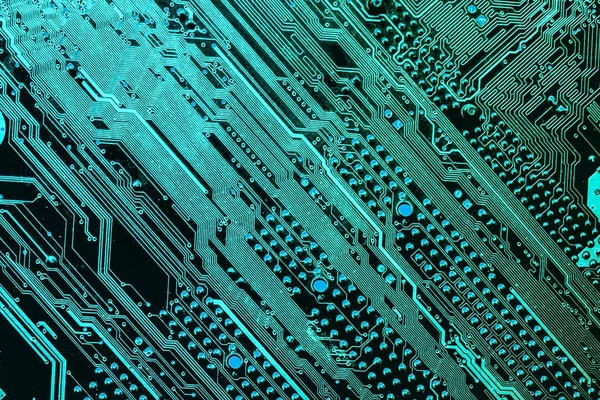 Koyu arka plan bilgisayar ana şirketin bu site tasarımı için silueti. Devre kartı. Elektronik bilgisayar donanım teknolojisi. Anakart dijital çip. Çapraz çizgiler.