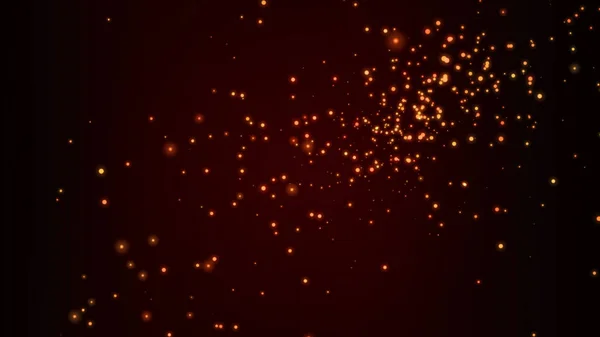 Partículas de oro sobre fondo rojo oscuro vacaciones de Navidad concepto — Foto de Stock