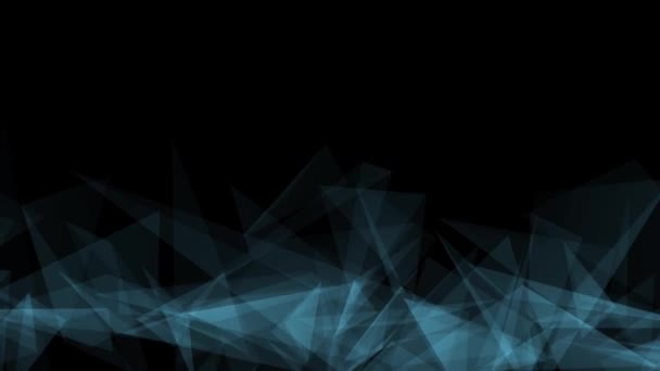 Abstract futuristic modern technology background with triangles at the bottom of the picture and copy space above. — Stock Video