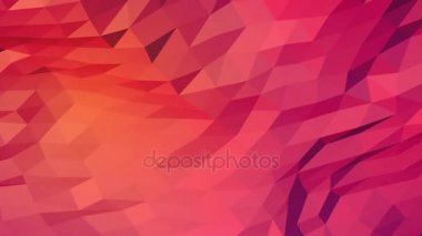 Pembe turuncu ve kırmızı iş tasarımınız için desen olarak gradyan ile Origami tarzında geometrik üçgen arka plan animasyon parlayan yaratıcı.