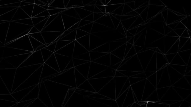 Abstrakte Technologie-Hintergrundanimation, die die Vernetzung des Computernetzwerks mit Flimmern in den Gelenken symbolisiert — Stockvideo