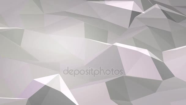 浅灰色, 紫色和黄色抽象马赛克背景。现代几何抽象动画与梯度。设计的新纹理. — 图库视频影像