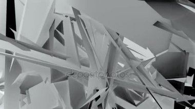 animasyon geometrik desen siyah ve beyaz çizgili ve şekil triangulars yanıp dışarı pislik