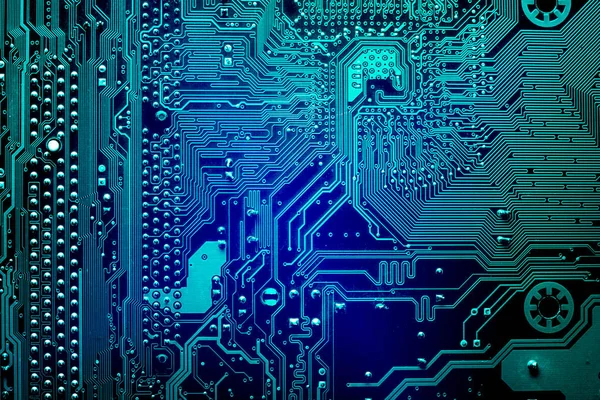 Circuit board. Elektronische computer hardware technologie. Digitale moederbord chip. Technische wetenschap achtergrond. Geïntegreerde communicatie processor. Informatietechniek. — Stockfoto