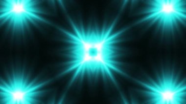 Dijital lens flare doku ve malzeme için siyah arka plan parlak ışık ile kaleydoskop