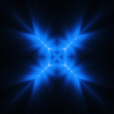 Dijital lens flare kaleydoskop görünüm parlak ışık doku ve malzeme için siyah arka plan ile kar tanesi gibi