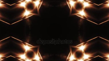 Dijital lens flare doku ve malzeme için siyah arka plan parlak ışık ile kaleydoskop