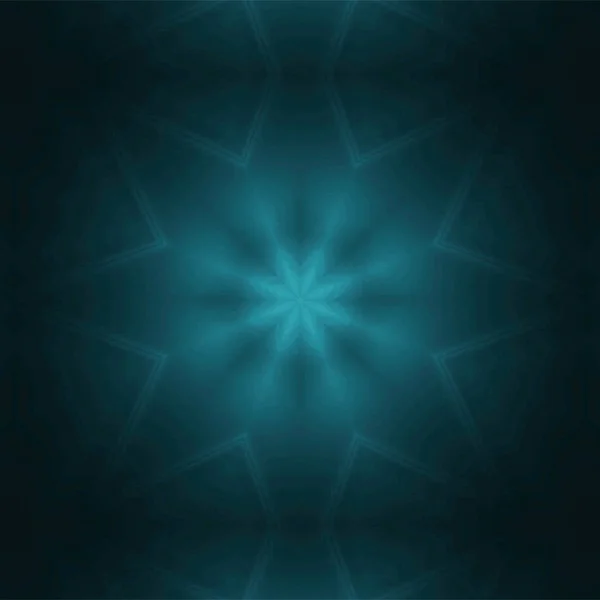 Digitales Linsenschlagkaleidoskop sieht aus wie Schneeflocke mit hellem Licht auf schwarzem Hintergrund für Textur und Material — Stockfoto
