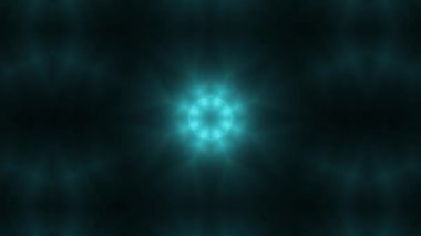 kaleydoskop animasyon doku ve malzeme için siyah arka plan parlak ışık ile dijital lens fişekleri