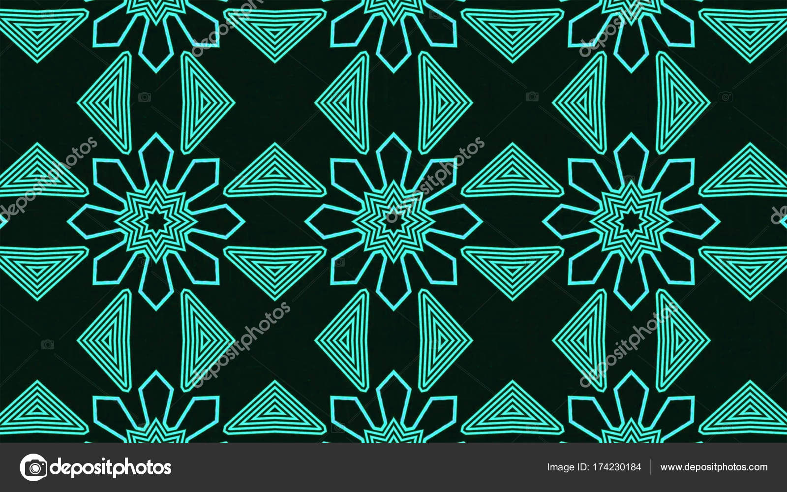 Caleidoscópio 3d Render De Fundo Mandala Geométrico Impressão