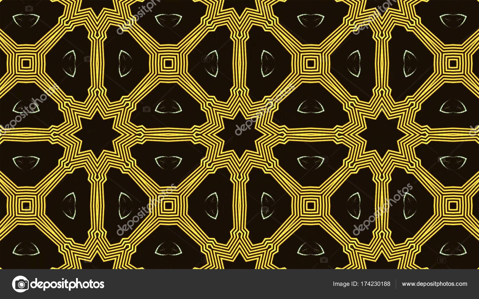 Caleidoscópio 3d Render De Fundo Mandala Geométrico Impressão