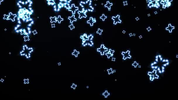 Hermoso abstracto Navidad copos de nieve fondo — Vídeo de stock