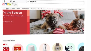 Rusya'nın - 20 Aralık 2017: Ebay.co.uk, online açık artırma ve satış sitesinde 20 Aralık 2017 için resmi web sitesinin ana sayfasını.