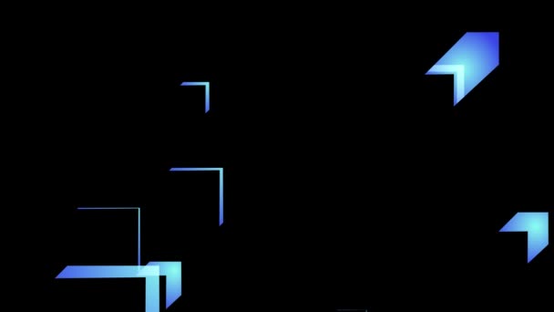 青い抽象矢印標識デジタルこんにちはプレゼンテーションの技術コンセプトの背景 — ストック動画