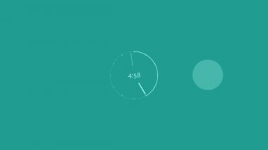 pasta grafik, çörek ve saat animasyon yeşil bir arka plan üzerinde kümesi