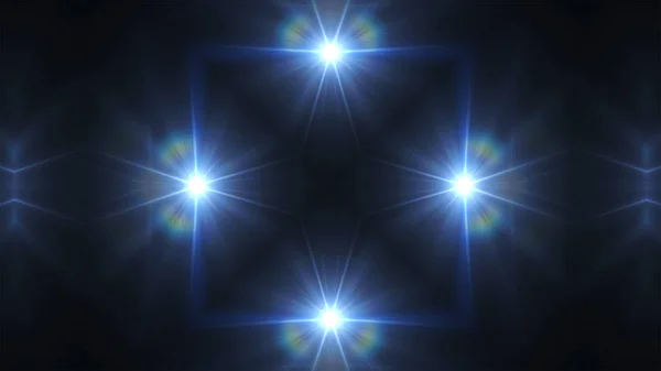 Калейдоскоп Голубой Свет Узор Прожекторов Темном Фоне — стоковое фото