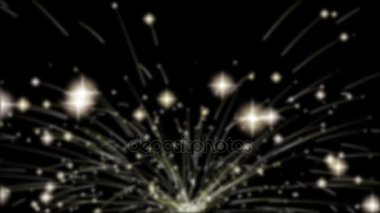 siyah arka plan üzerine bulanık havai fişek ışık