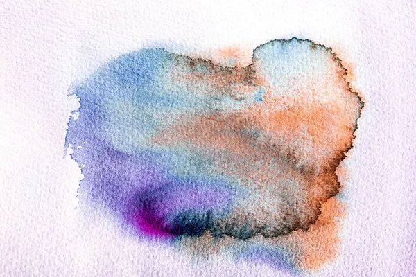 Abstract art hand paint cloud shape on white textured paper. Watercolor stains. Watercolor banner.