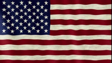 Amerikan Usa bayrak Rüzgar, yıldızlar ve çizgiler, Amerika Birleşik Devletleri içinde çırparak, portre