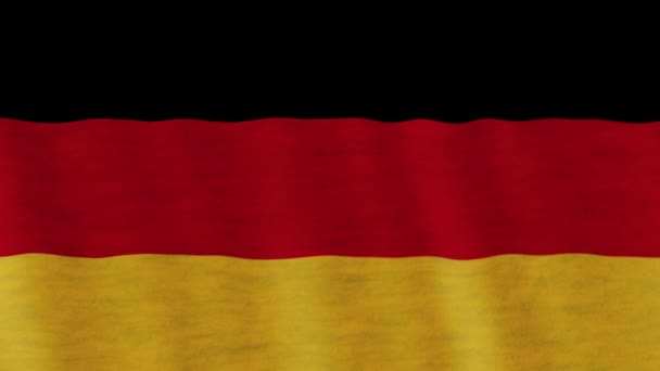 Bandera Alemania Con Textura Tela Bandera Alemania — Vídeos de Stock